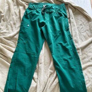 Figs Kade Cargo Scrub Pants, Size M Tall, Color Forest Green